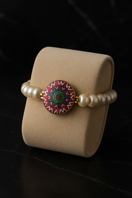 "Soul Circle" Pearl Bracelet – Handcrafted With Love & Culture