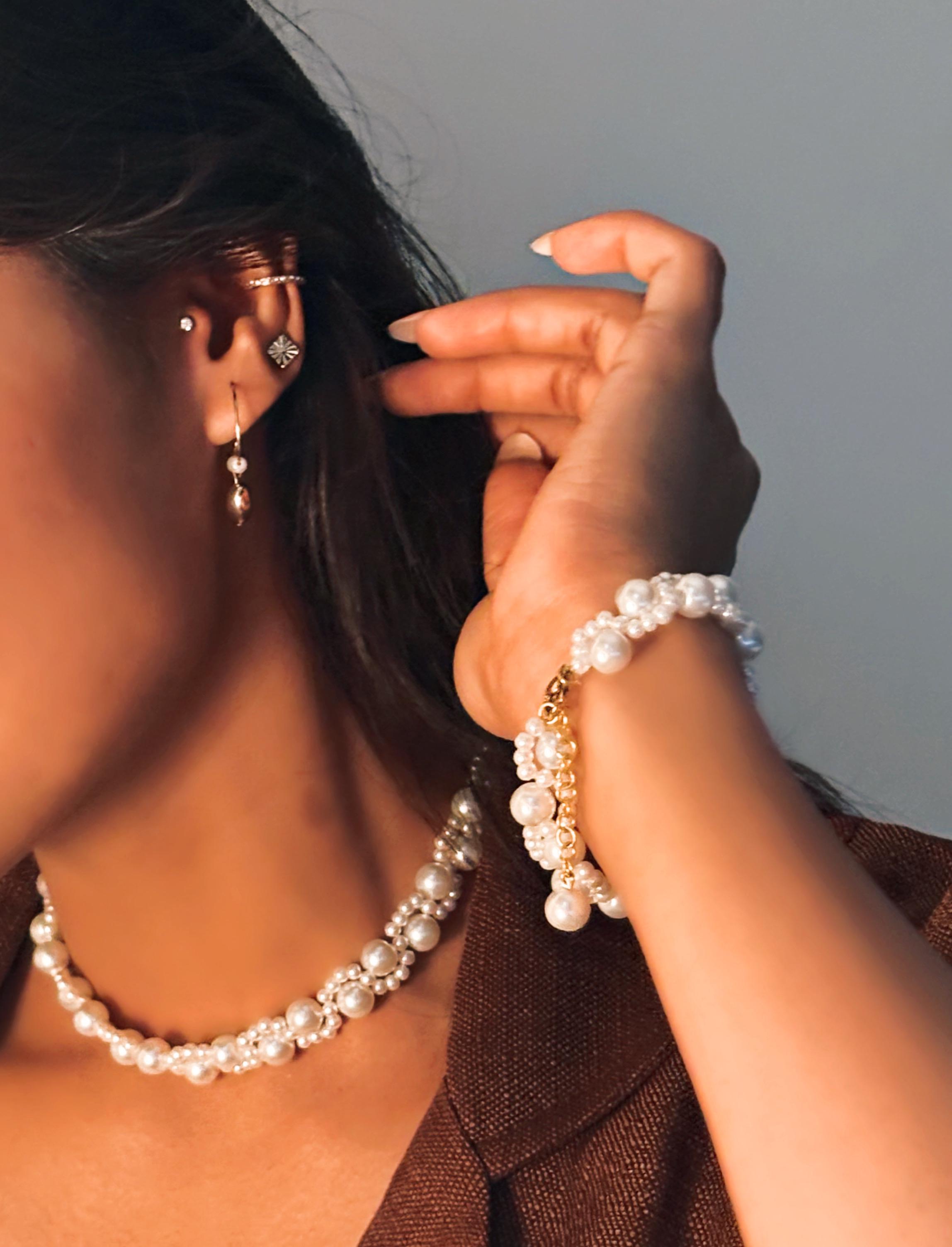 Elysian Pearl Necklace with Bracelet