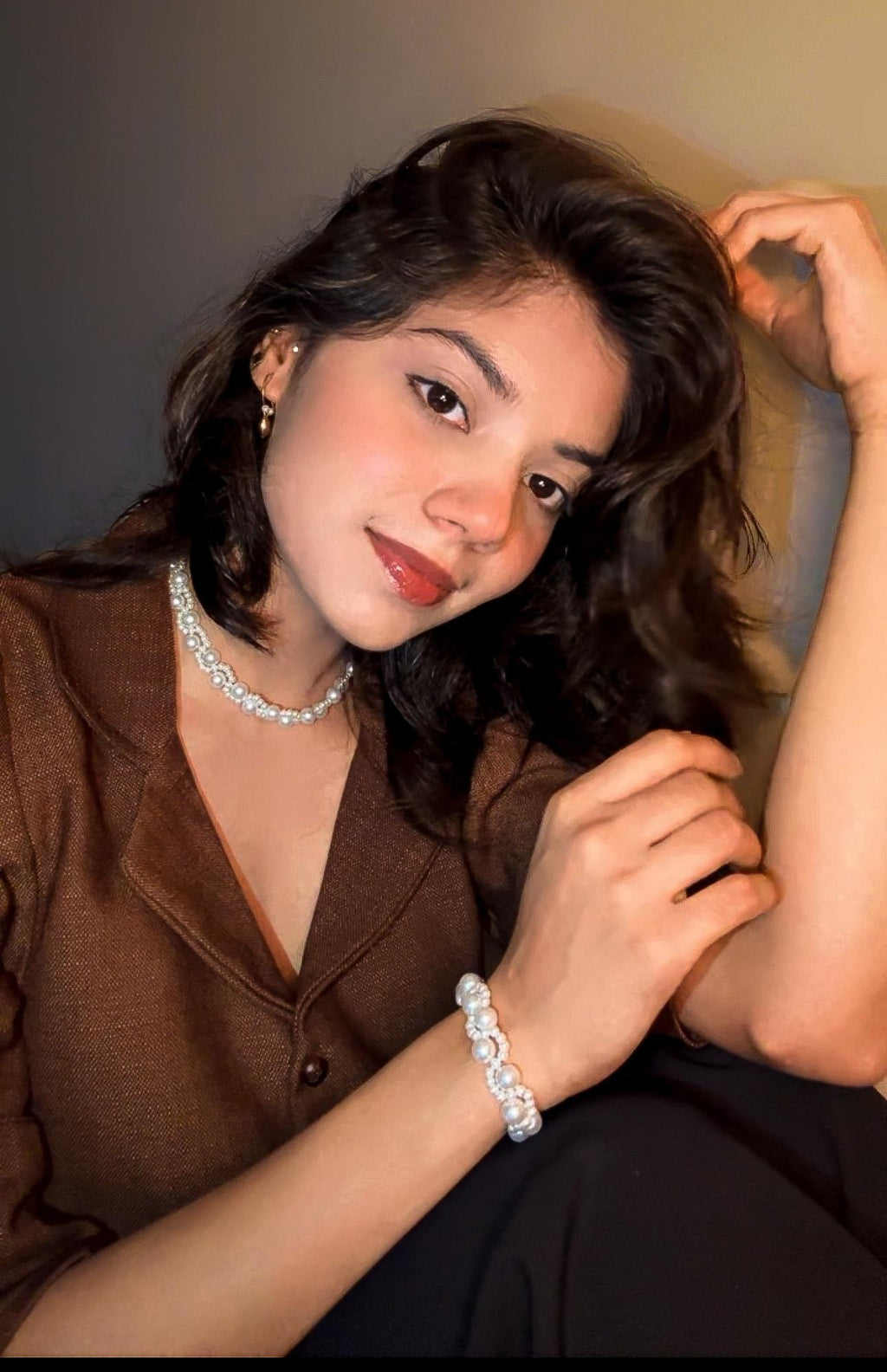 Elysian Pearl Necklace with Bracelet